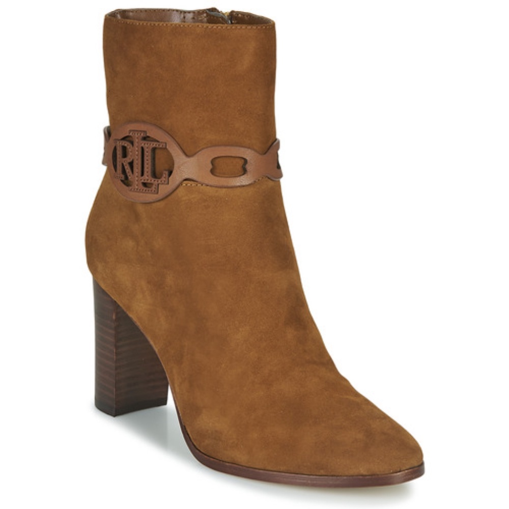Lauren Ralph Lauren Abigael Boots Bootie Cognac size 10B
